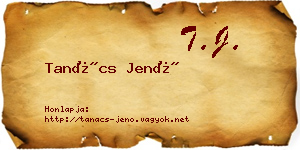 Tanács Jenő névjegykártya